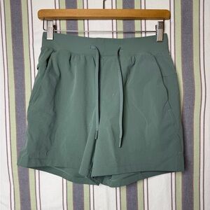 Lululemon Green Zeroed In Shorts 5”